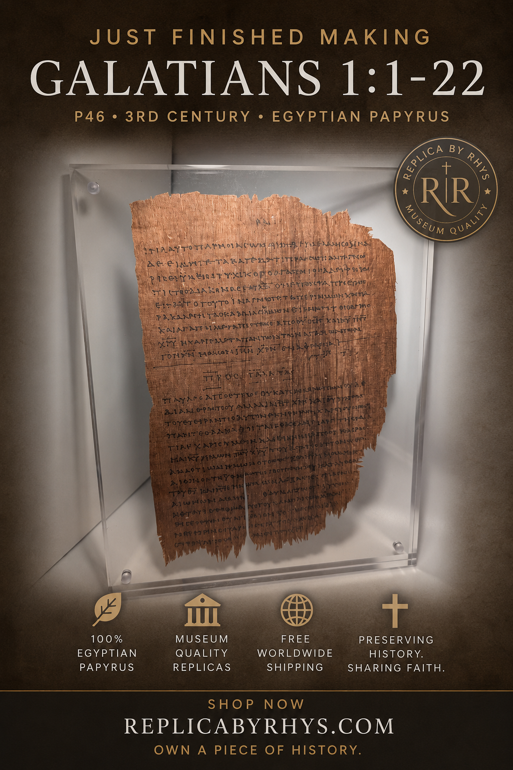 P46 GALATIANS | Replica • AD 225 Pauline Epistles Replica |