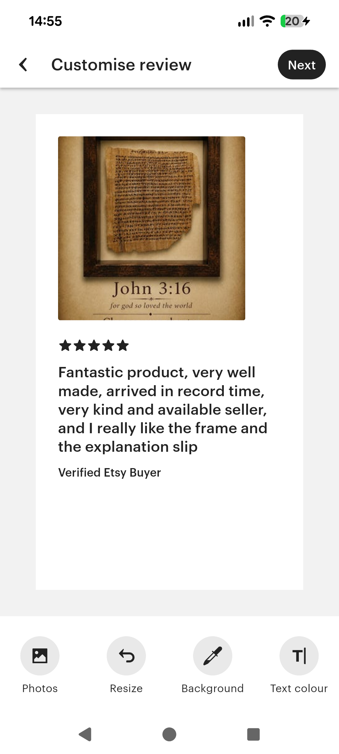 P66 John 3:16 | replica – Gospel of John | "For God so loved the world."