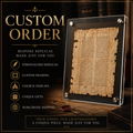 Custom Museum Replica Order Custom Framing - message for choice of frames available