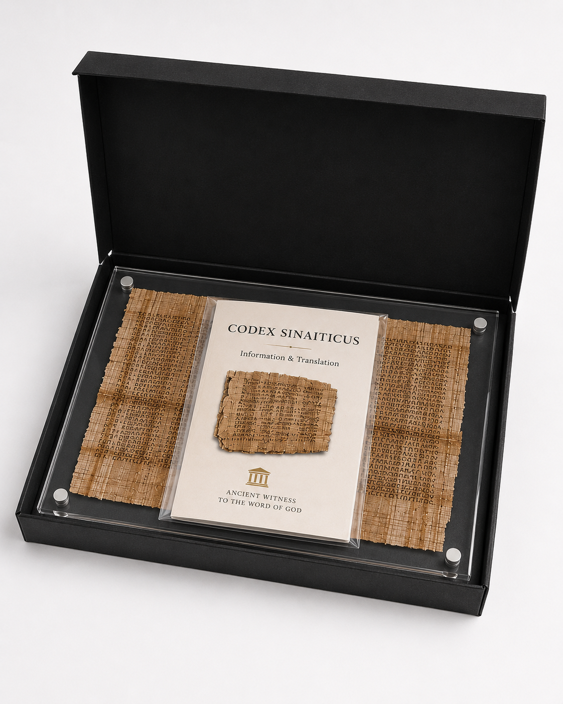 Gospel of John | Codex Sinaiticus – Replica | Ancient Greek Bible Manuscript on Egyptian Papyrus | c. AD 350