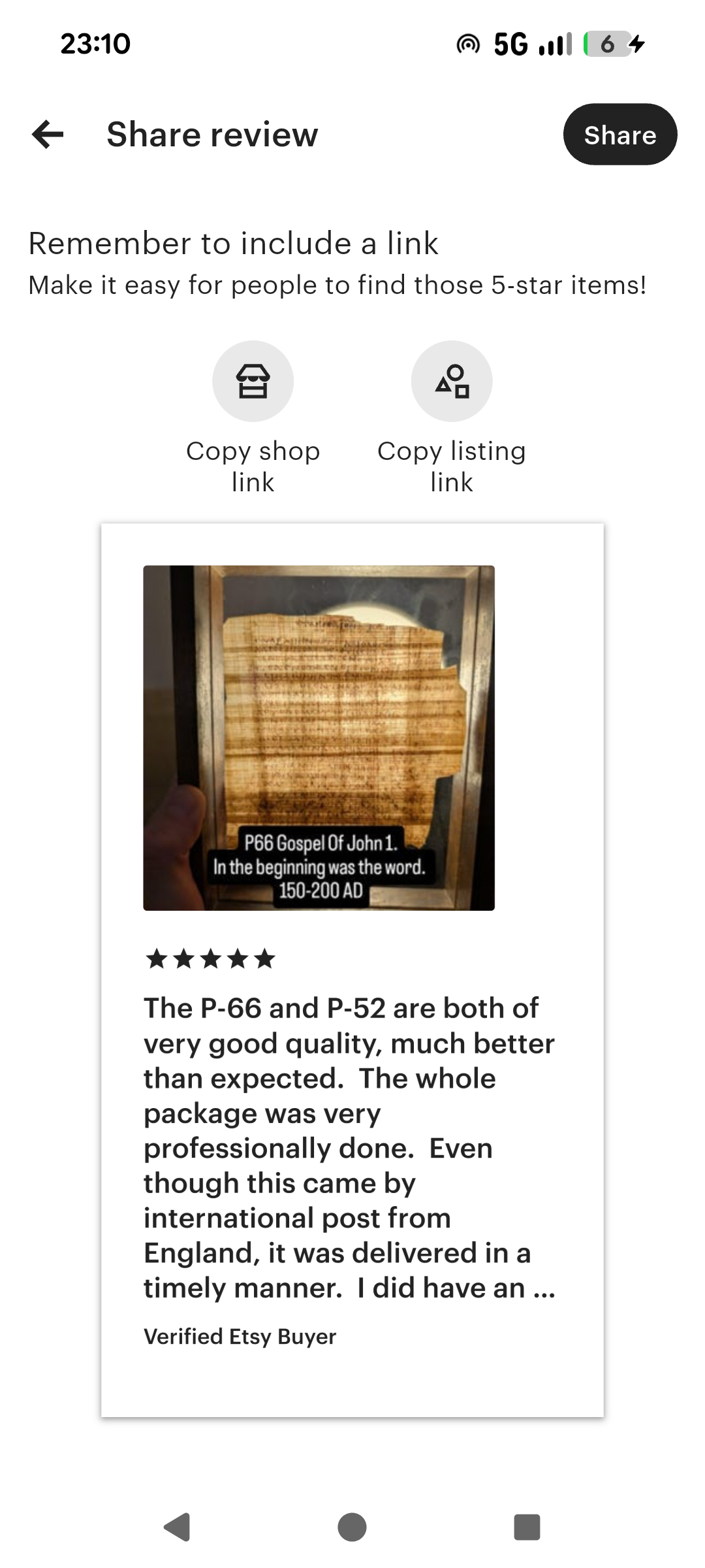 P66 Choose Your Own | Gospel of John Chapters 1:1-14:26 | Choose from 52 fragments.
